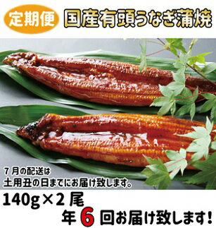 【ふるさと納税】【定期便】年6回お届け！国産有頭うなぎ蒲焼140g×2尾 |鰻 ウナギ かば焼き