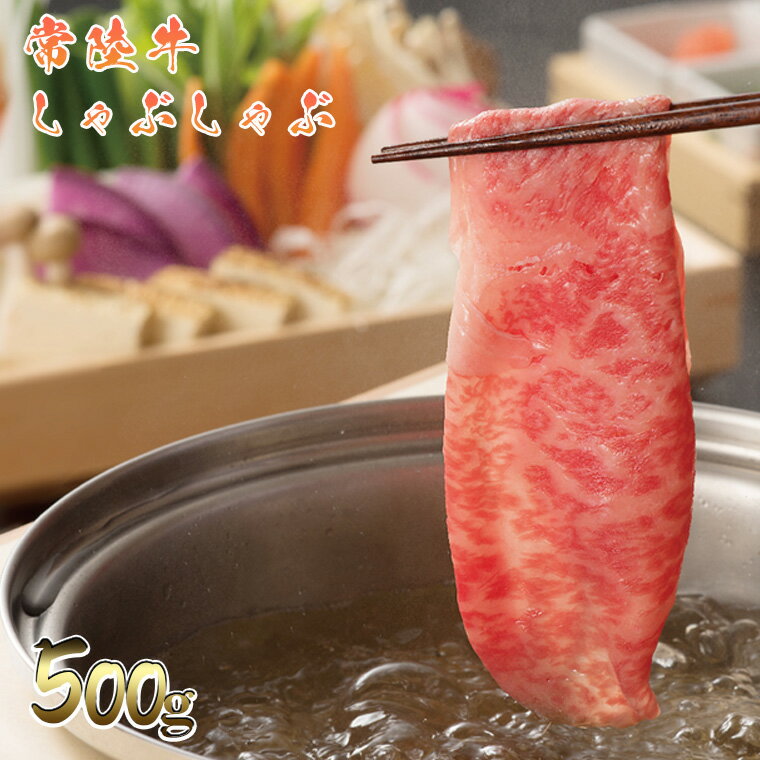 【ふるさと納税】 常陸牛 しゃぶしゃぶ 500g おにくブッチャーズ精肉店 ｜肉 牛肉 和牛 黒毛和牛 国産 茨城県産