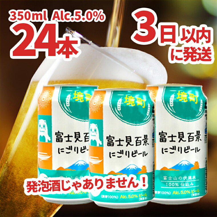 [3日以内発送]境町オリジナル 富士見百景にごり ビール 350ml × 24本 | 訳あり 楽天限定