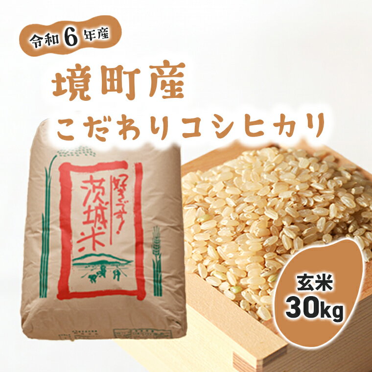 【ふるさと納税】【令和6年産】境町のこだわり玄米「コシヒカリ」30kg