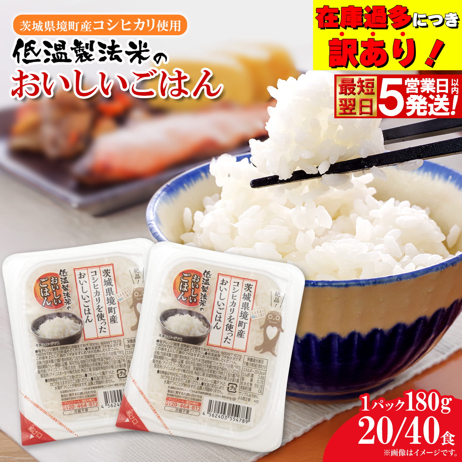 【ふるさと納税】 ＼訳あり！数量限定！！／ 米 パックごはん コシヒカリ パックライス 180g 20個or40...