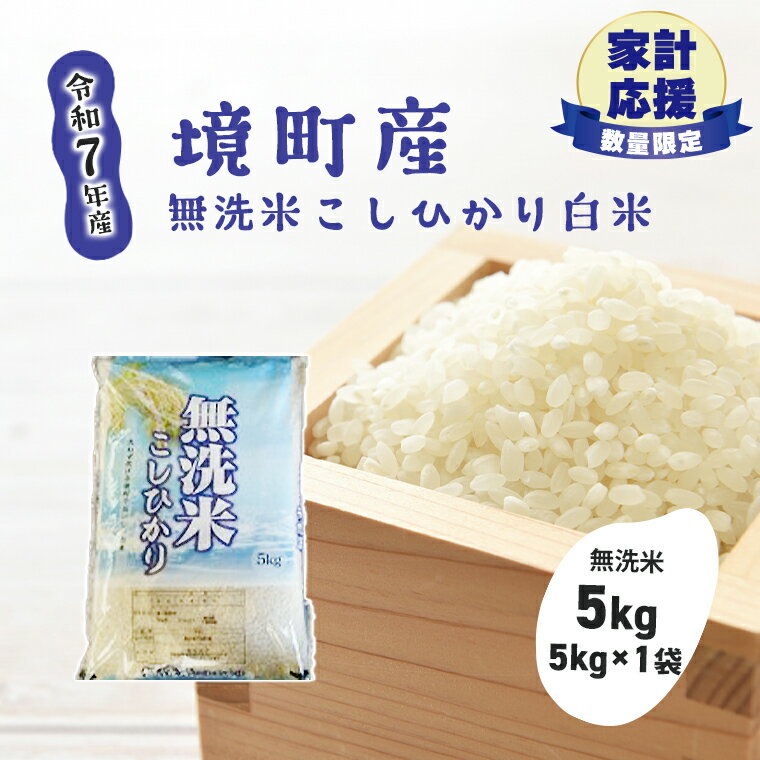 [令和7年産]米 無洗米 白米 コシヒカリ 5kg (5kg×1袋) ご飯 国産 茨城県 境町産 人気