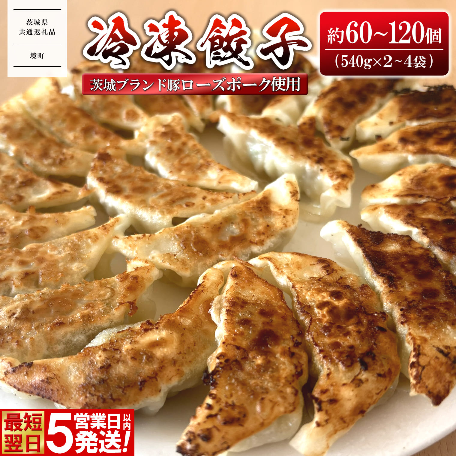 【ふるさと納税】餃子 60～120個入り 冷凍 ローズポーク使用 道の駅さかい特製 餃子 約60個  ...