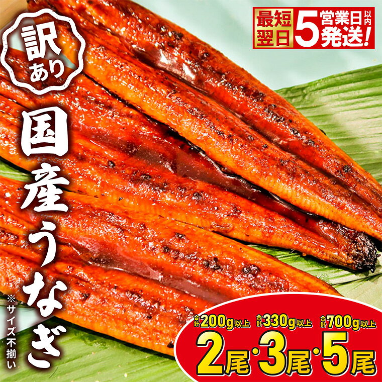 【ふるさと納税】 うなぎ 国産 訳あり 鰻 不揃い 2尾 3尾 5尾 200g以上 330g以上 ...