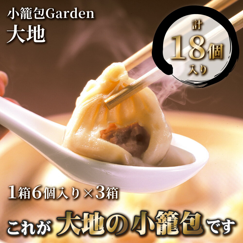 【ふるさと納税】小籠包専門店 本格小籠包 計18個入り (1箱6個入り×3箱) | おつまみ おかず 惣菜 中華 中国 台湾 飲茶 グルメ 本格 冷凍 簡単調理 ショウロンポウ ショーロンポー お取り寄せ 送料無料 小籠包Garden大地※配送不可地域：離島のサムネイル