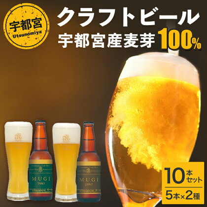 宇都宮 クラフトビール 宇都宮産麦芽100%コンビ 10本セット(各330ml)【 ビール ギフト 飲み比べ 栃木県 宇都宮市 】※離島への配送不可