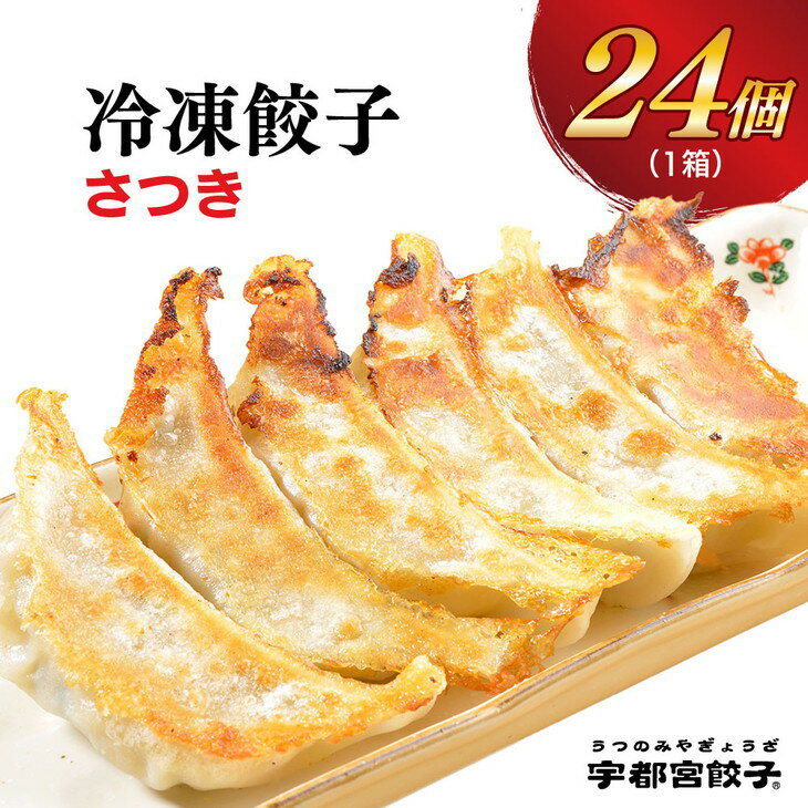 【ふるさと納税】【さつき】餃子 24個入り【ぎょうざ ギョウザ ギョーザ 冷凍食品 冷凍餃子 惣菜 夜ご飯 おかず おつまみ 手軽 時短 お取り寄せ グルメ 送料無料 栃木県 宇都宮市】※配送不可地域：離島