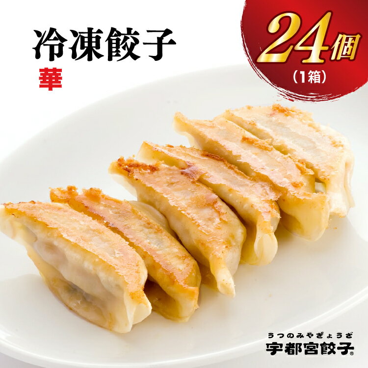 【ふるさと納税】【華】餃子 24個入り【ぎょうざ ギョウザ ギョーザ 冷凍食品 冷凍餃子 惣菜 夜ご飯 おかず おつまみ 手軽 時短 お取り寄せ グルメ 送料無料 栃木県 宇都宮市】※配送不可地域:離島