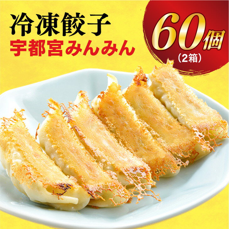 【ふるさと納税】宇都宮餃子【宇都宮みんみん】餃子 30個入り×2箱 【ぎょうざ ギョウザ ギョーザ 冷凍食品 冷凍餃子 惣菜 夜ご飯 おかず おつまみ 手軽 時短 お取り寄せ グルメ 送料無料 栃木県 宇都宮市】※配送不可地域：離島