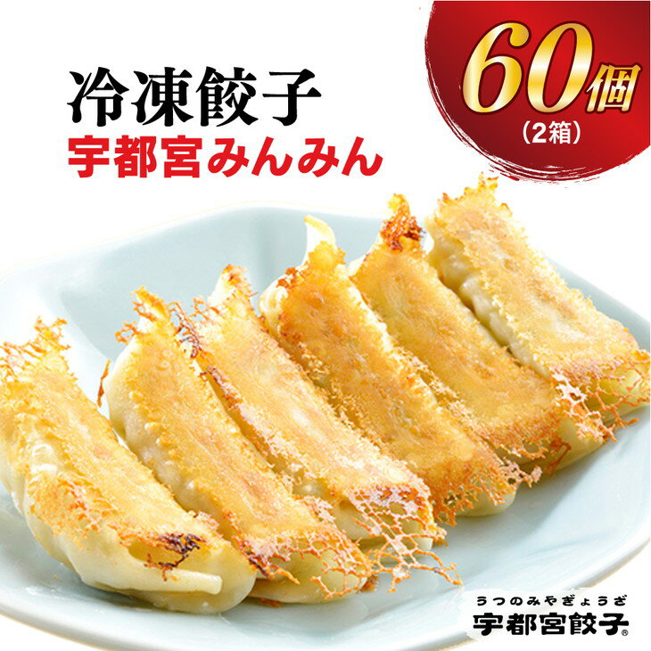 宇都宮餃子【宇都宮みんみん】餃子 30個入り×2箱 【ぎょうざ ギョウザ ギョーザ 冷凍食品 冷凍餃子 惣菜 夜ご飯 おかず おつまみ 手軽 時短 お取り寄せ グルメ 送料無料 栃木県 宇都宮市】※配送不可地域：離島