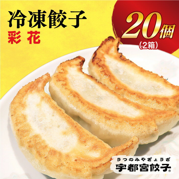 【ふるさと納税】【彩花】餃子 10個入り×2箱【ぎょうざ ギョウザ ギョーザ 冷凍食品 冷凍餃子 惣菜 夜ご飯 おかず おつまみ 手軽 時短 お取り寄せ グルメ 送料無料 栃木県 宇都宮市】※配送不可地域：離島 2