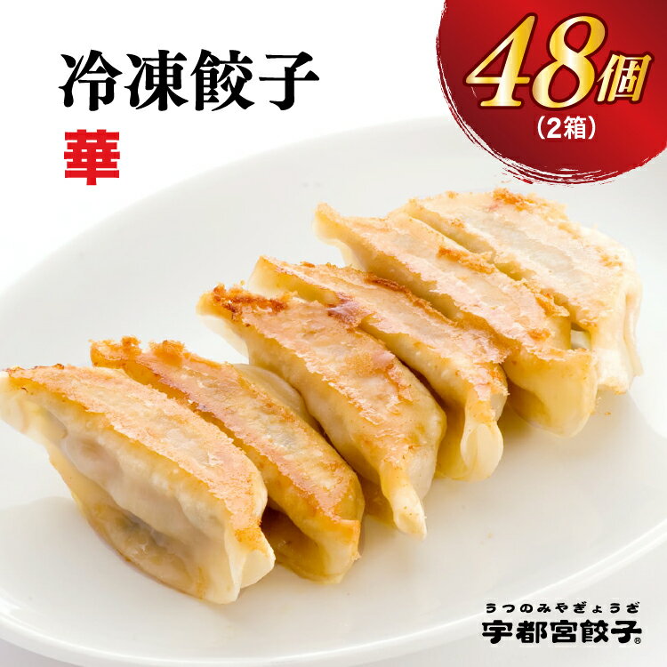 【ふるさと納税】【華】餃子 24個入り 2箱【ぎょうざ ギョウザ ギョーザ 冷凍食品 冷凍餃子 惣菜 夜ご飯 おかず おつまみ 手軽 時短 お取り寄せ グルメ 送料無料 栃木県 宇都宮市】 配送不可地…