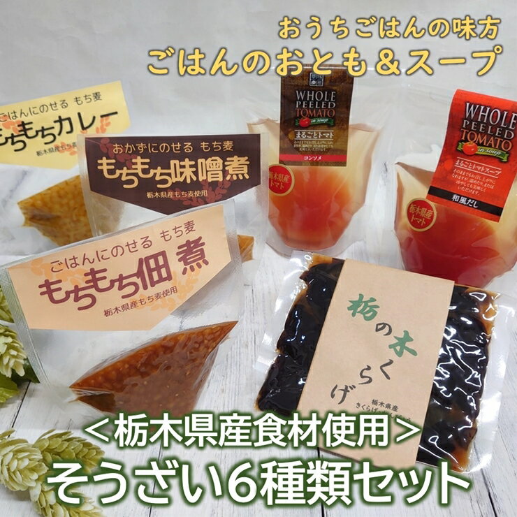 16位! 口コミ数「0件」評価「0」＜栃木県産食材使用＞　そうざい6種類セット　（まるごとスープ、栃のきくらげ等×各1）【一品ごはん おかず 食卓の彩 おいしいスープ たっぷり･･･ 