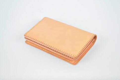 【ふるさと納税】【全7色】栃木レザーの名刺入れ 約50枚収納 ポケット4つ Card holder 02/タン/minca　416