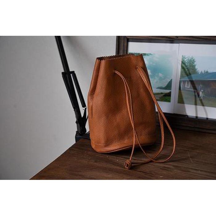 [レザー巾着]Drawstring bag カラー:Red Brown | かばん ファッション 人気 おすすめ 送料無料