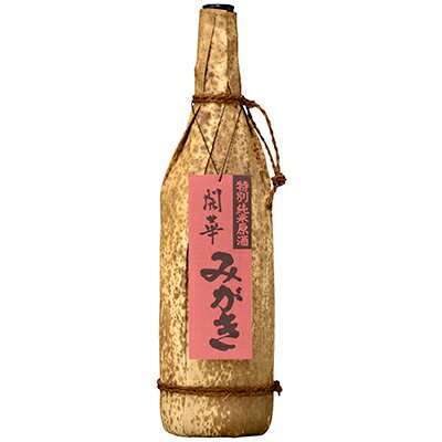 [創業340年余の老舗酒蔵]開華 特別純米酒(原酒)みがき竹皮1.8L×1本&開華の名入り猪口×1個