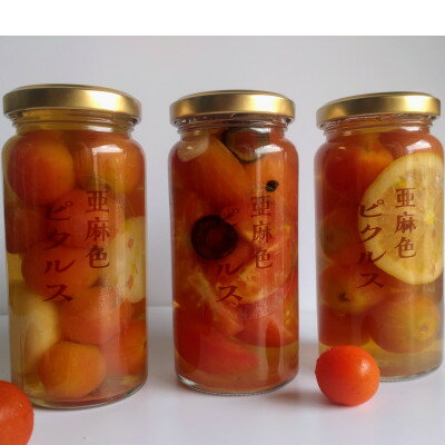 【ふるさと納税】【3ヵ月毎定期便】亜麻色ピクルス3本セット 全3回【4052223】