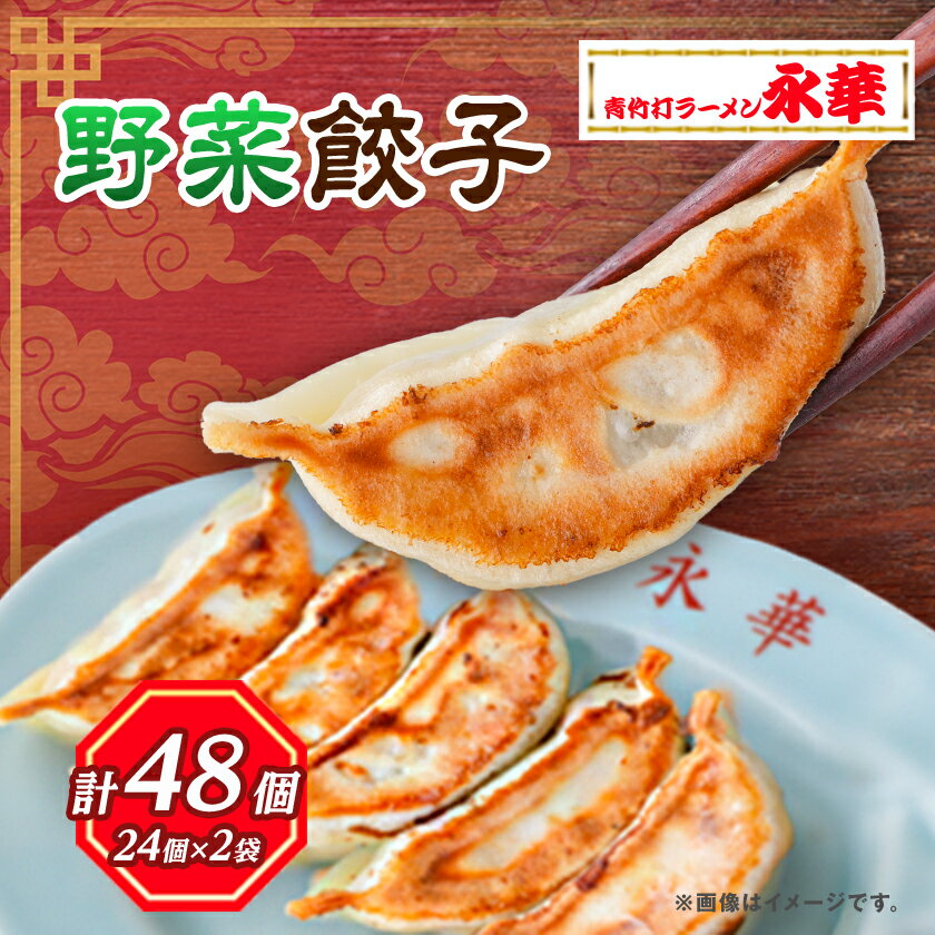 【ふるさと納税】【佐野餃子(中)野菜餃子(1個27g)24個4人前】×2袋 【離島・沖縄県不可】_ 餃子 ぎょうざ 佐野餃子 野菜餃子 栃木県 佐野 おつまみ ...