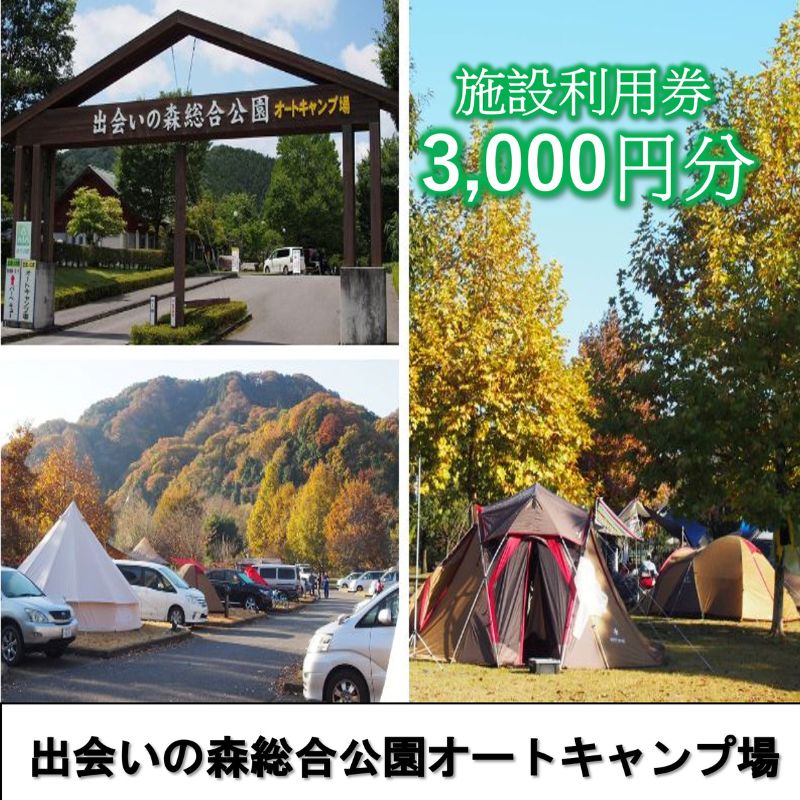 出会いの森総合公園オートキャンプ場で使える 施設利用券 3,000円分 クーポン チケット キャンプ アウトドア 鹿沼市 [鹿沼市]