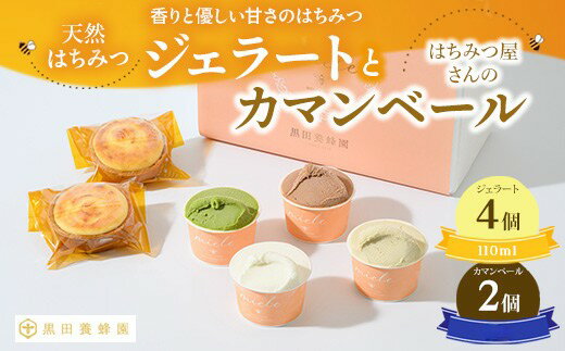 【ふるさと納税】はちみつ ジェラート と はちみつ屋さん の カマンベール（ジェラート等6個） スイーツ お菓子 アイス シャーベット お菓子 ケーキ タルト ※北海道・沖縄・離島への配送不可