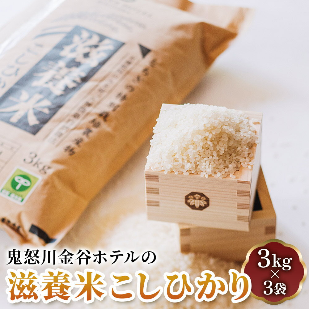 14位! 口コミ数「0件」評価「0」[2023年新米] 鬼怒川金谷ホテルの滋養米コシヒカリ 3kg×3袋｜新米 精米 白米 お米 ごはん コシヒカリ 日光市産 金谷ホテル 産地･･･ 