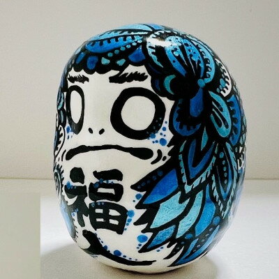 世界にひとつだけの手づくりだるま(縦約5cm×横約4cm)