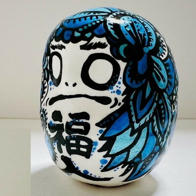 世界にひとつだけの手づくりだるま(縦約9cm×横約7cm)