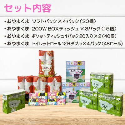 【ふるさと納税】開運おやまくま家庭紙セット第三弾【1725282】