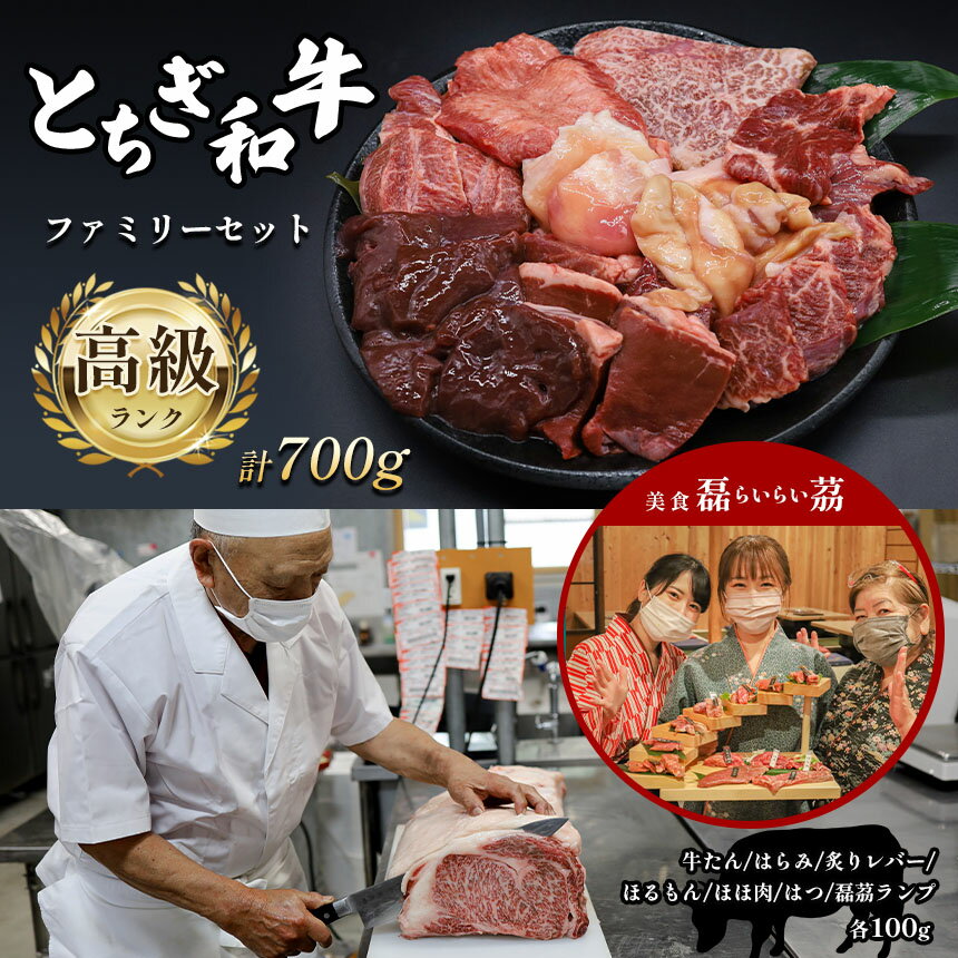 7位! 口コミ数「0件」評価「0」とちぎ和牛 ファミリーセット 4人前 高級ランク ｜ 肉 牛肉 和牛 ホルモン セット 特産品 栃木県 真岡市 送料無料