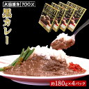 【ふるさと納税】大田原牛 100％ 黒カレー 4パックセ