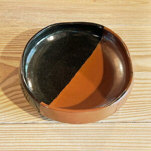 【ふるさと納税】益子焼 濱田窯 黒柿掛分角鉢 | 栃木県 伝統工芸品 陶器 食器 | 栃木県 伝統工芸品 陶器 食器