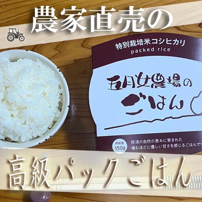 ☆農家直送のパックごはん☆五月女農場のごはん(150g×8個) | お米 こめ 白米 食品 加工食品 人気 おすすめ 送料無料