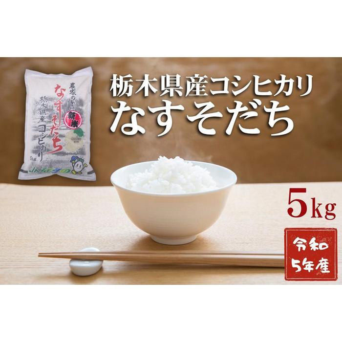 人気ランキング第47位「栃木県大田原市」口コミ数「0件」評価「0」令和5年産 栃木県産　コシヒカリ　なすそだち　5kg JAなすの産地直送　【大田原市・那須塩原市・那須町共通返礼品】 | お米 こめ 白米 食品 人気 おすすめ 送料無料