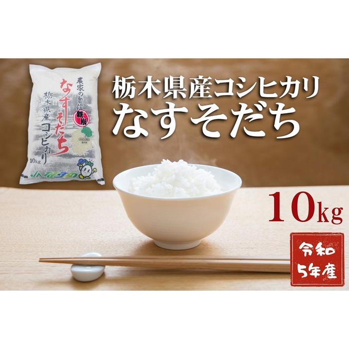 人気ランキング第42位「栃木県大田原市」口コミ数「0件」評価「0」令和5年産 栃木県産　コシヒカリ　なすそだち　10kg JAなすの産地直送　【大田原市・那須塩原市・那須町共通返礼品】 | お米 こめ 白米 食品 人気 おすすめ 送料無料