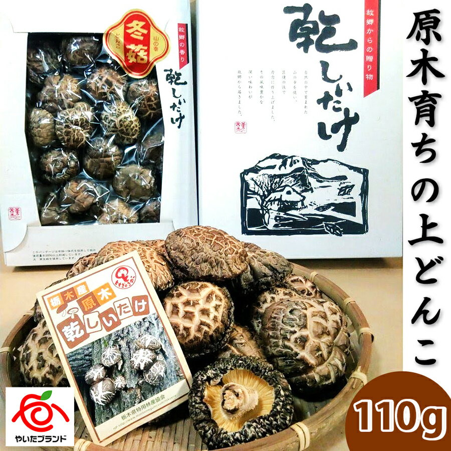 【ふるさと納税】肉厚・厳選！原木育ちの上どんこ110g｜栃木