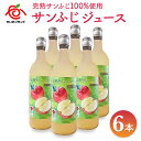 2位! 口コミ数「0件」評価「0」りんごジュース (サンふじ) 6本入｜林檎 リンゴ 果汁100% 産地直送 [0379]