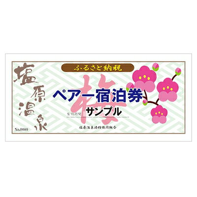 【ふるさと納税】【有効期限延長中】塩原温泉宿泊券ペア1泊2食(梅コース)【1001056】