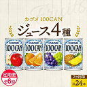 17位! 口コミ数「0件」評価「0」定期便 2ヵ月毎 全6回 カゴメ 100CAN フルーツジュース 詰め合わせ 4種 計24缶 アップル オレンジ グレープ パインアップル ･･･ 