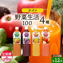 30位! 口コミ数「0件」評価「0」 定期便 2ヵ月毎全6回 カゴメ 野菜生活100 飲み比べセット スマートPET 720ml 4種 計12本 オリジナル ベリーサラダ マン･･･ 