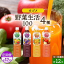 26位! 口コミ数「0件」評価「0」 定期便 12ヵ月連続 カゴメ 野菜生活100 飲み比べセット スマートPET 720ml 4種 計12本 オリジナル ベリーサラダ マンゴ･･･ 