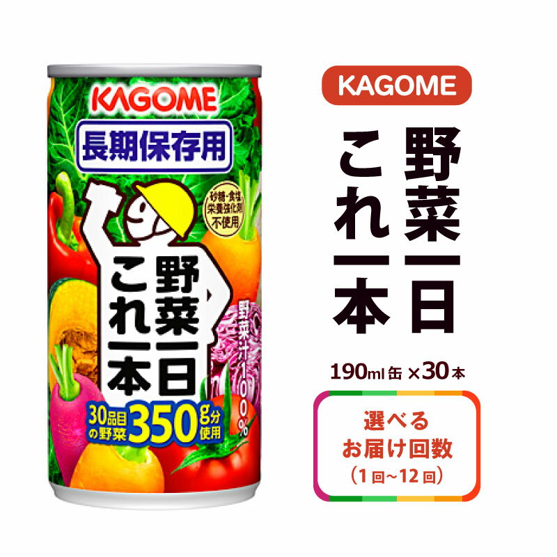 【ふるさと納税】【選べる回数】 カゴメ 野菜一日これ一本 長期保存用 190g缶×30本 栃木県 那須塩原市...