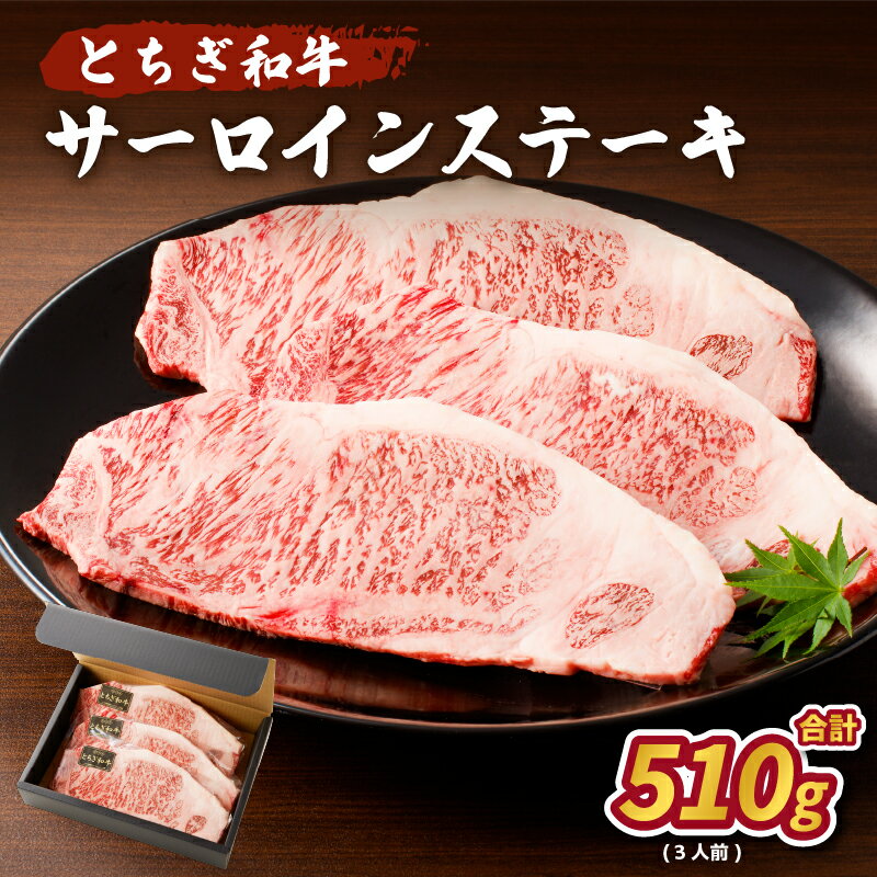 【ふるさと納税】とちぎ和牛 サーロインステーキ 510g(3人前) 栃木県 那須塩原市 牛肉 食品 国産 お取り寄せ グルメ 肉 お祝い 誕生日 記念日 お取り寄せ グルメ 和牛 送料無料
