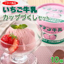 【ふるさと納税】【数量限定】イチゴ牛乳カップづくしセット 10個|アイス デザート ※離島への配送不可