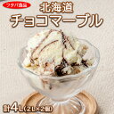 【ふるさと納税】北海道チョコマーブル 計4L(2L×2個)|アイス デザート 業務用 バニラ ※離島への配送不可