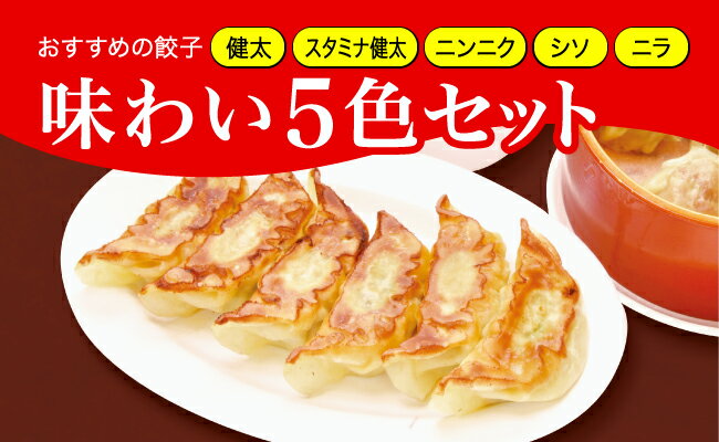 【ふるさと納税】「宇都宮餃子館」健太餃子味わい5色セット（餃子5種）　800gギョーザ 冷凍餃子 冷凍食品 グルメ 食品 惣菜 中華惣菜 点心 中華 送料無料のサムネイル