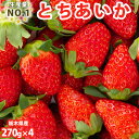 【ふるさと納税】【先行予約】【数量限定】とちあいか　270g×4パック【栃木県 果物 フルーツ イチゴ 苺】※2022年12月上旬〜2023年5月下旬頃に順次発送予定