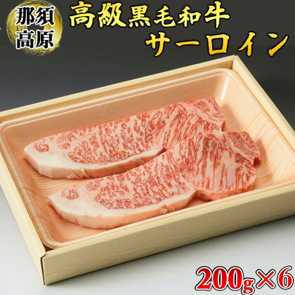 那須高原和牛サーロイン1枚200g×6枚 黒毛和牛 肉 牛肉 国産牛 グルメ 送料無料※着日指定不可