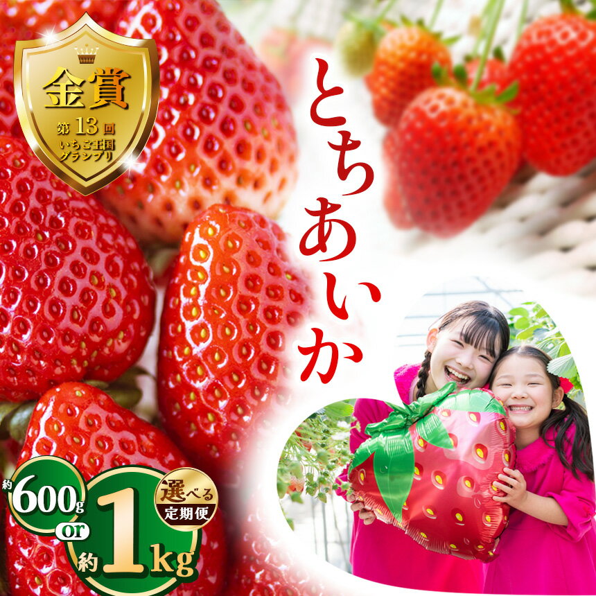 [先行予約][選べる定期便]とちあいか約600g 1kg | 定期便 送料無料 とちあいか いちご フルーツ 甘い ジューシー苺 イチゴ ハート ハート型 ハート 断面 果物 おいしい 選べる内容量 栃木県 下野市