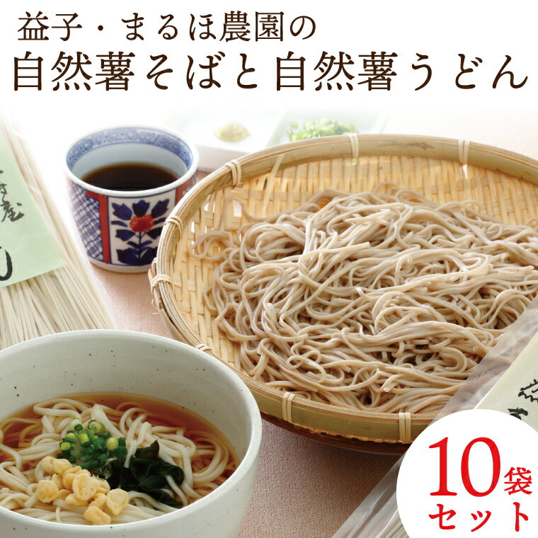 【ふるさと納税】益子・まるほ農園の自然薯そばと自然薯うどん　10袋セット(AJ002)