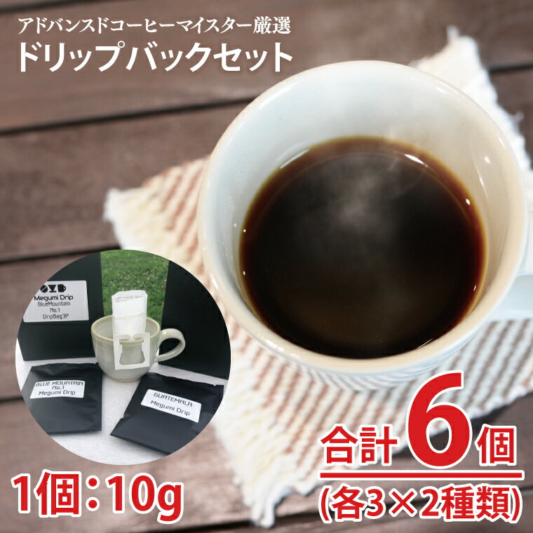 厳選ドリップバックセット 10g×6個|栃木県 益子町 ふるさと納税 コーヒーパック 高級